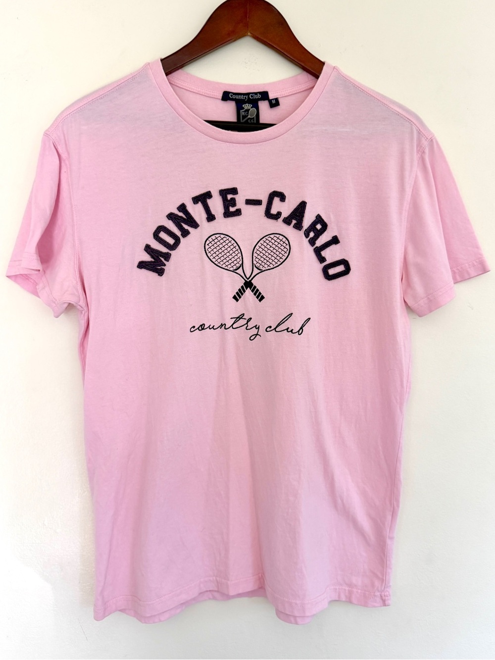 Monte Carlo Country Club Pink Graphic Tee Size M